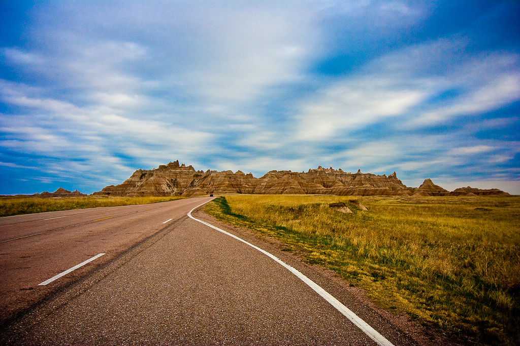 Highway in Badlands